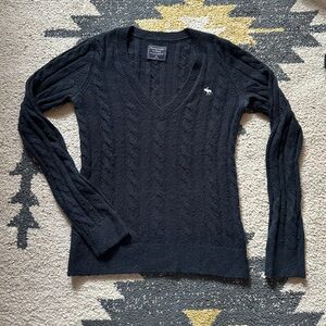 Abercrombie and Fitch XS navy blue sweater
